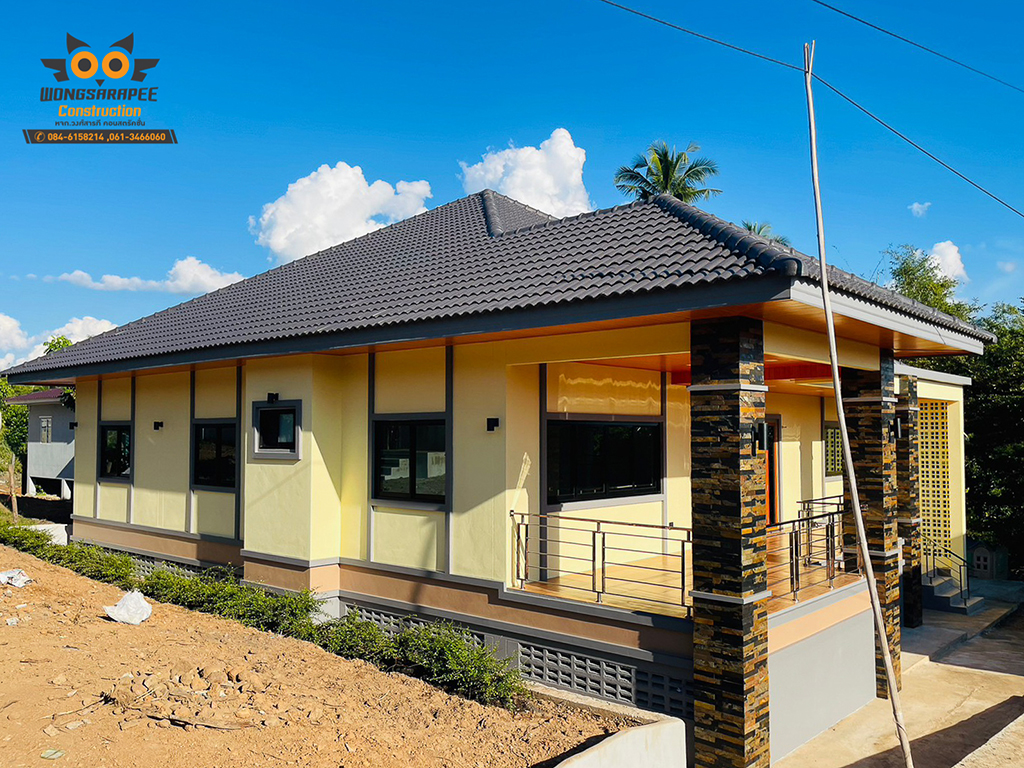 บ้านชั้นเดียวทรงปั้นหยา