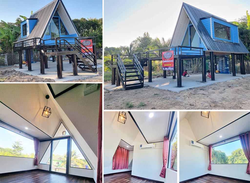 แบบบ้านน็อคดาวน์ทรงเอเฟรม