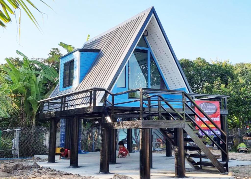 แบบบ้านน็อคดาวน์ทรงเอเฟรม